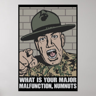 Militärisches sergeant motivantional Poster