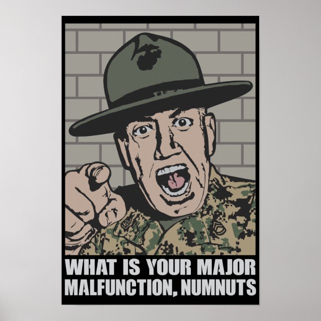 Militärisches sergeant motivantional Poster (Vorne)