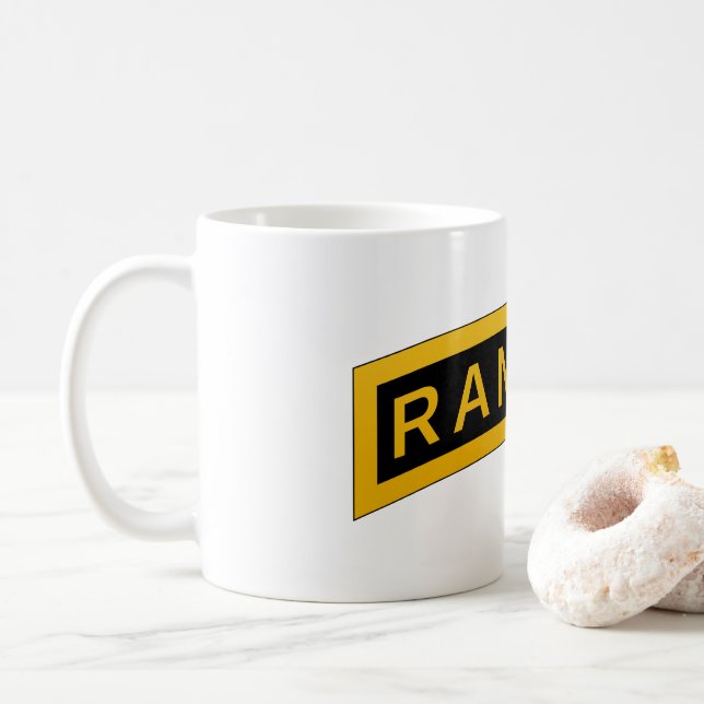 Militärisches Symboldesign der Armee RANGER Kaffeetasse (Mit Donut)