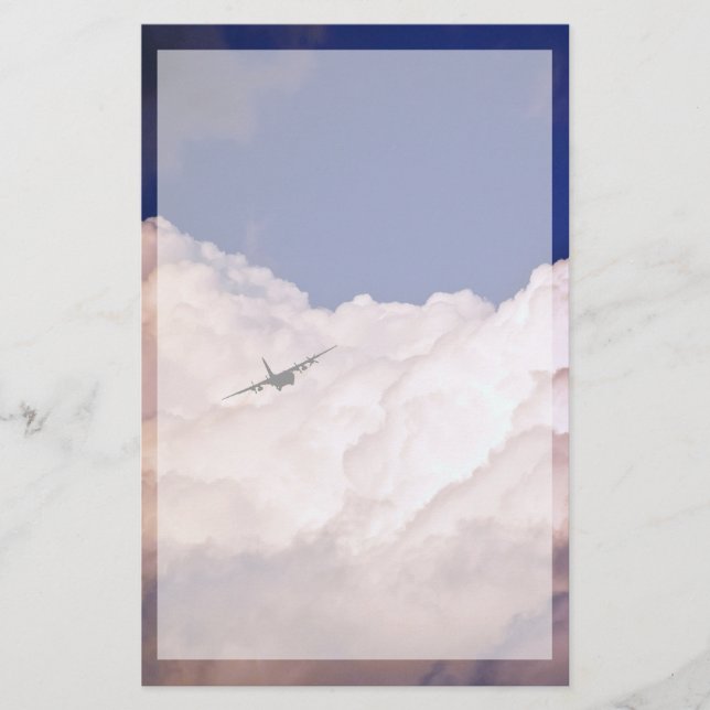 Militärisches Transportflugzeug von Shirley Taylor Briefpapier (Vorderseite)