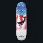*~* Militärisches Veterinäramt DOPHIN Rotes Weißes Skateboard<br><div class="desc">*Energetisch Enhanced / Imbuds COSMIC DOLPHIN Silhouette auf amerikanischer Flagge * Patriotische Amerikanische Flagge mit COSMIC DOLPHIN Silhouette . . Dieses Design zeigt die US Flag American Flag auch bekannt als Old Glory und US Flagge. Dieses Watercolor American Flag Design beinhaltet die Farben Red White Blue in Form von Sternen...</div>