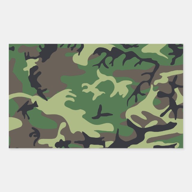 Militärisches Vorgehen Rechteckiger Aufkleber (Vorderseite)