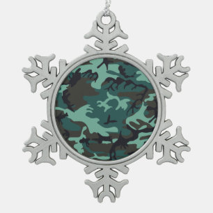 Militärisches Vorgehen Schneeflocken Zinn-Ornament
