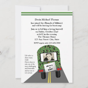 Militärisches Weggehen des Party Einladung