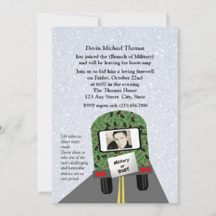 Militärisches Weggehen des Party Einladung