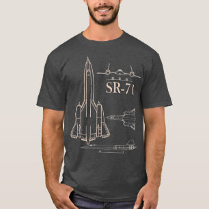 Militärjet SR71 Blackbird Pilot Airman-Produkt T-Shirt