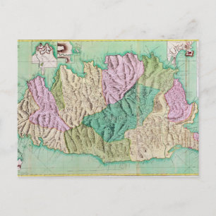 Militärkarte von Korsika, 1768 Postkarte
