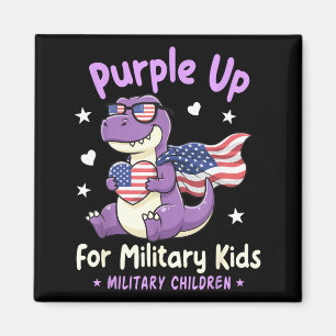 Militärkind Dinosaurier lila für das Militär Magnet