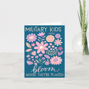 Militärkind Löwenzahn blüht, wo gepflanzt violett Karte
