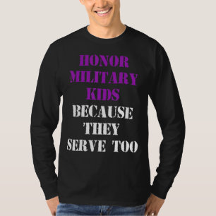 Militärkindmonat Lila Ehre T-Shirt