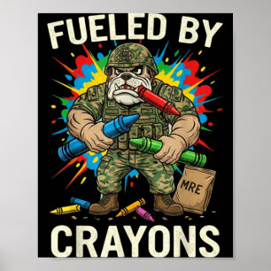 Militärkorps Bulldogge Buntstift Esser Soldat Poster