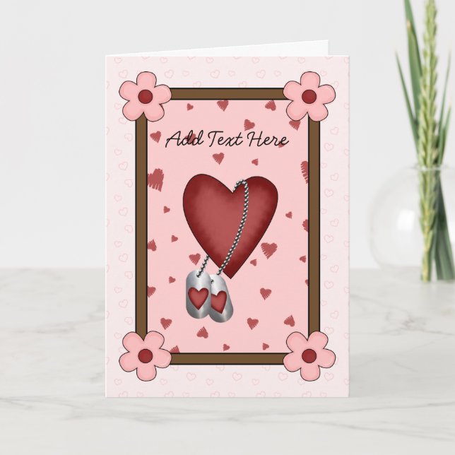 MilitärLiebe Feiertagskarte (Vorderseite)