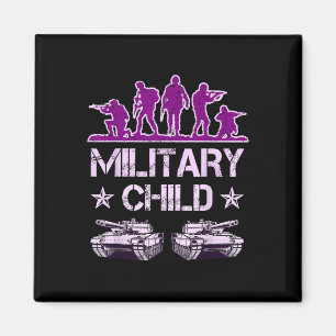 Militärmonat für Kinder, die Camouflage Lila haben Magnet