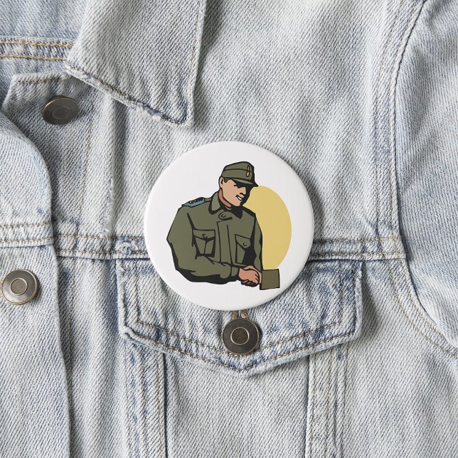 Militäroffizier Retro Army Soldier Button (Von Creator hochgeladen)