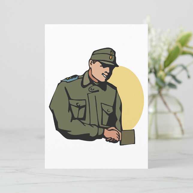 Militäroffizier Retro Army Soldier Einladung (Von Creator hochgeladen)