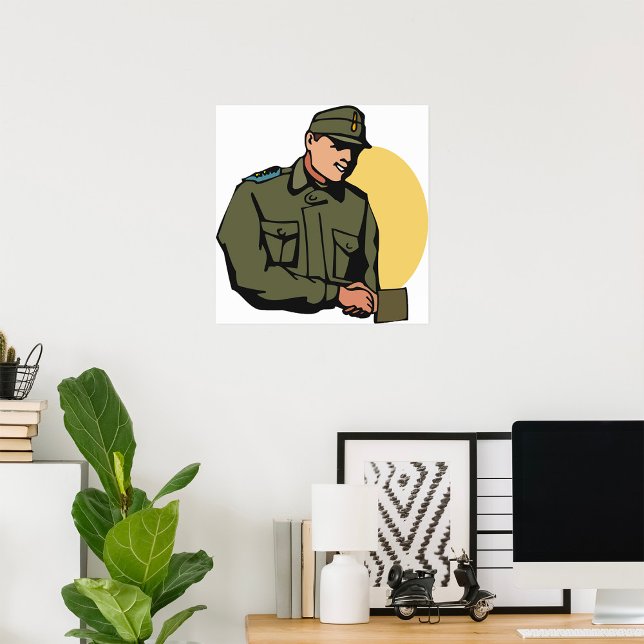 Militäroffizier Retro Army Soldier Poster (Von Creator hochgeladen)