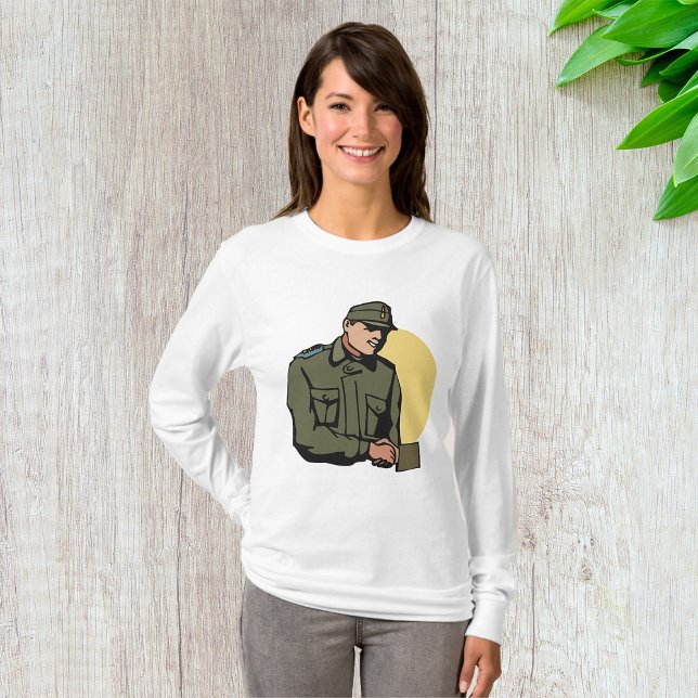 Militäroffizier Retro Army Soldier T-Shirt (Von Creator hochgeladen)