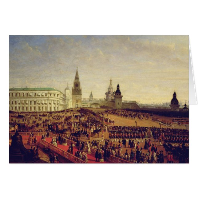 Militärparade während der Krönung von Alexander (Vorderseite (Horizontal))