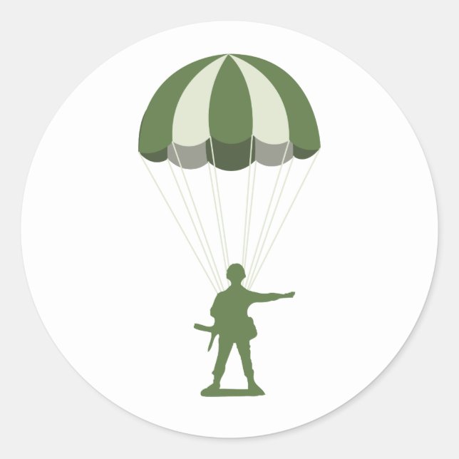 Militärparatrooper Runder Aufkleber (Vorderseite)