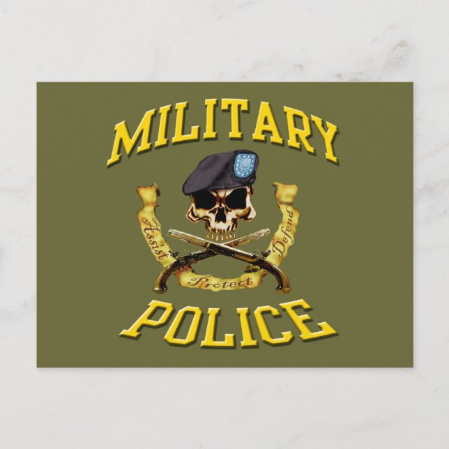 Militärpolizei Skull Postkarte (Vorderseite)