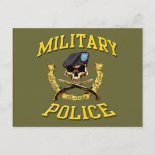 Militärpolizei Totenkopf Postkarte