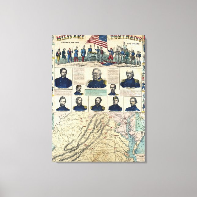 Militärportraits Leinwanddruck (Vorderseite)