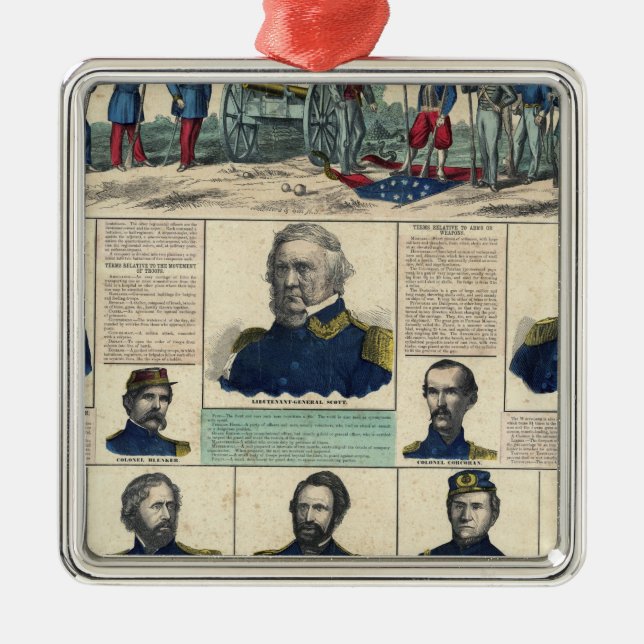 Militärportraits Ornament Aus Metall (Vorne)