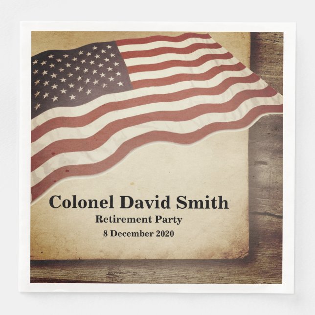 Militärruhestand, Armee, Cocktailpapier Napkins Serviette (Vorderseite)