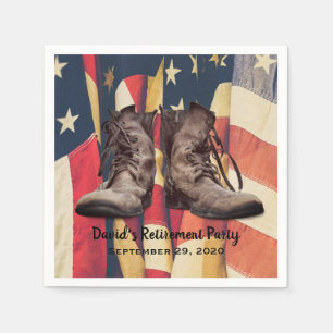 Militärruhestands-alte Stiefel-amerikanische Serviette