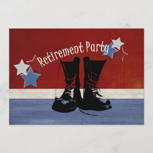 Militärruhestands-Party Einladung