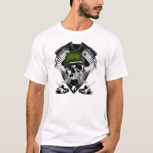 Militärschädel-Shirt T-Shirt