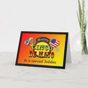 Militärsoldat Cinco de Mayo Card Karte