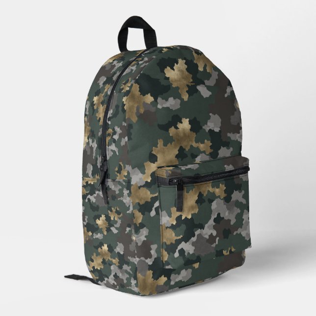 Militärstil Bedruckter Rucksack (Rückseitige Ecke links)