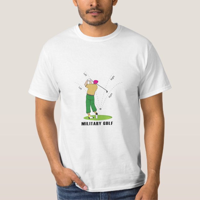 Militärstil, Golfer, Golfspielen T-Shirt (Vorderseite)