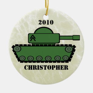 Militärtank Keramikornament