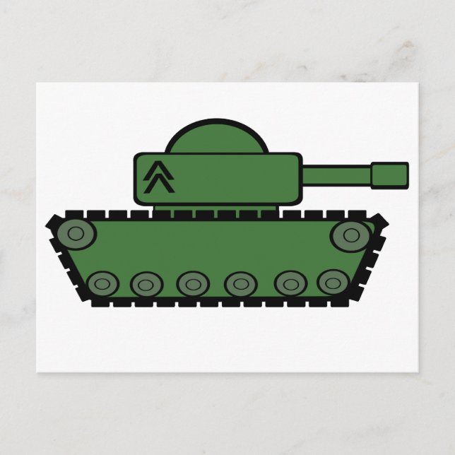 Militärtank Postkarte (Vorderseite)