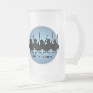 Militärtribute Glass Tasse Krieg sonst vergessen w