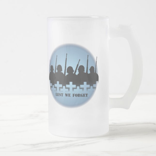 Militärtribute Glass Tasse Krieg sonst vergessen w (Rechts)
