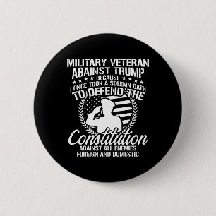 Militärveteranen gegen Trump 2020 USA-Wahl Button