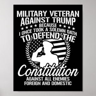 Militärveteranen gegen Trump 2020 USA-Wahl Poster