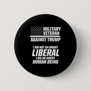 Militärveteranen gegen Trump Liberal Usa Wahl Button