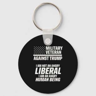 Militärveteranen gegen Trump Liberal Usa Wahl Schlüsselanhänger