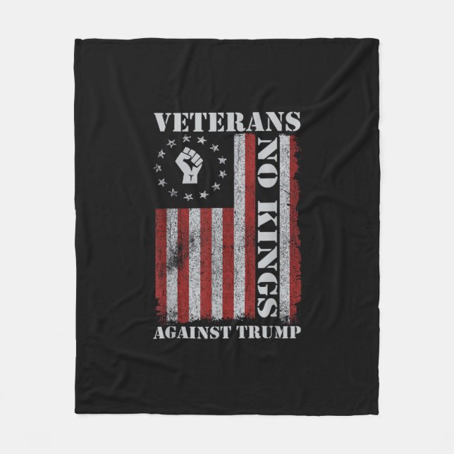Militärveteranen protestieren USA-Flagge Keine Kön Fleecedecke (Vorderseite)