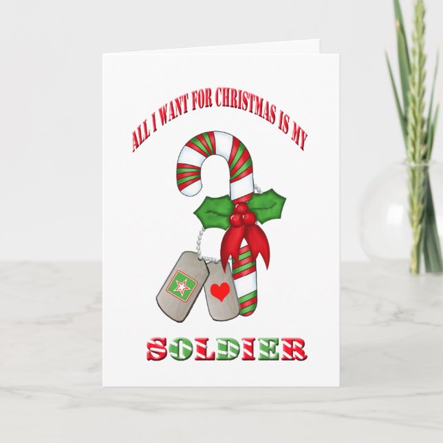 Militärweihnachtskarte Feiertagskarte (Vorderseite)