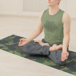 Military Army Camouflage Green Brown Yogamatte