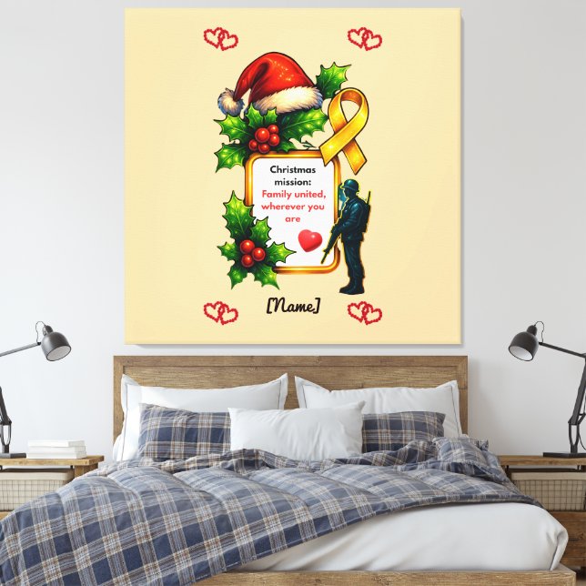 Military Christmas Family Matching – Christ Leinwanddruck (Insitu (Schlafzimmer))