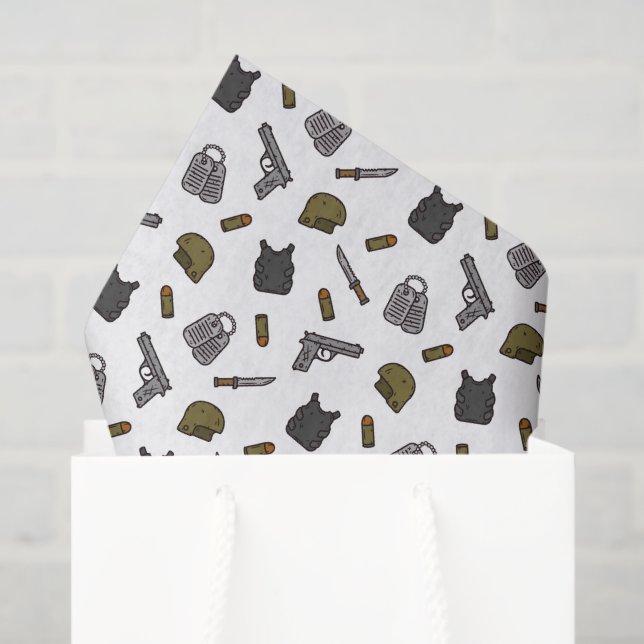 Military Decoupage Seidenpapier (Geschenktüte)