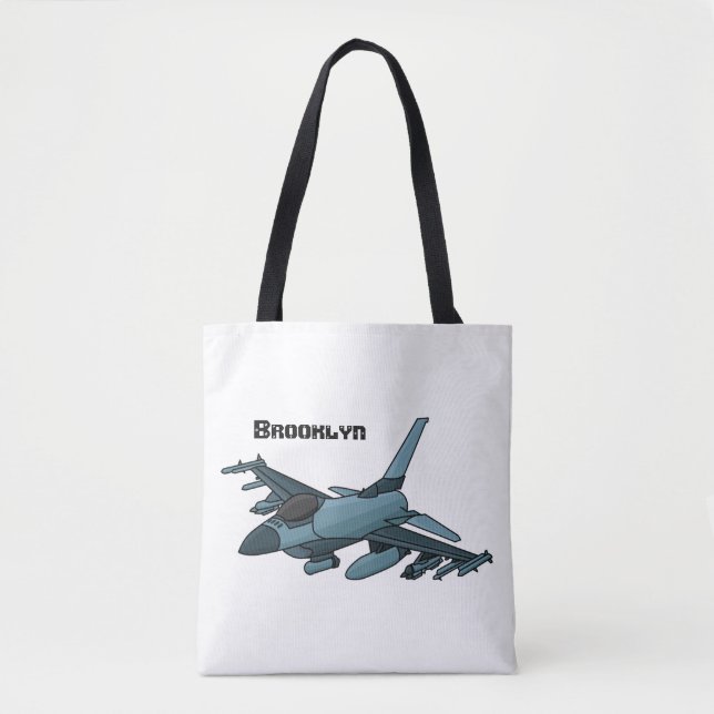 Military Fighter Jet Plane Cartoon (Vorderseite)