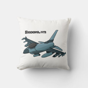 Military Fighter Jet Plane Cartoon Kissen