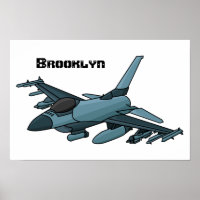 Military Fighter Jet Plane Cartoon